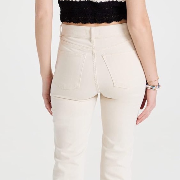 DL1961 Patti High Rise Straight Jeans in Ecru - size 32 - NEW - Picture 3 of 7